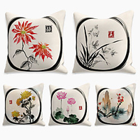 Double Side Cushion Cover 5PC Linen Soft Decorative Square Throw Pillow Cover Cushion Case Pillowcase for Sofa Bedroom Superior Quality Machine Washable miniinthebox