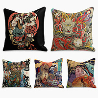 Double Side Cushion Cover 5PC Linen Soft Decorative Square Throw Pillow Cover Cushion Case Pillowcase for Sofa Bedroom Superior Quality Machine Washable miniinthebox