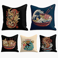 Double Side Cushion Cover 5PC Linen Soft Decorative Square Throw Pillow Cover Cushion Case Pillowcase for Sofa Bedroom Superior Quality Machine Washable miniinthebox