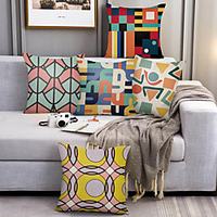 Double Side Cushion Cover 5PC Soft Decorative Square Throw Pillow Cover Cushion Case Pillowcase for Sofa Bedroom Superior Quality Machine Washable miniinthebox