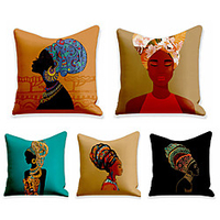 Double Side Cushion Cover 5PC Soft Decorative Square Throw Pillow Cover Cushion Case Pillowcase for Sofa Bedroom Superior Quality Machine Washable miniinthebox