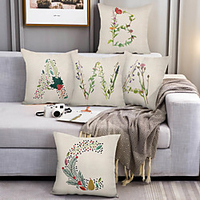 Double Side Cushion Cover 5PC Soft Decorative Square Throw Pillow Cover Cushion Case Pillowcase for Sofa Bedroom Superior Quality Machine Washable miniinthebox