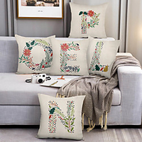 Double Side Cushion Cover 5PC Soft Decorative Square Throw Pillow Cover Cushion Case Pillowcase for Sofa Bedroom Superior Quality Machine Washable miniinthebox