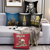 Double Side Cushion Cover 5PC Soft Decorative Square Throw Pillow Cover Cushion Case Pillowcase for Sofa Bedroom Superior Quality Machine Washable miniinthebox