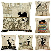 Double Side Cushion Cover 6PC Soft Decorative Square Throw Pillow Cover Cushion Case Pillowcase for Sofa Bedroom Superior Quality Machine Washable miniinthebox