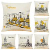 Double Side Cushion Cover 6PC Soft Decorative Square Throw Pillow Cover Cushion Case Pillowcase for Sofa Bedroom Superior Quality Machine Washable miniinthebox