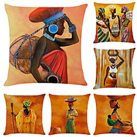 Double Side Cushion Cover 6PC Soft Decorative Square Throw Pillow Cover Cushion Case Pillowcase for Sofa Bedroom Superior Quality Machine Washable miniinthebox