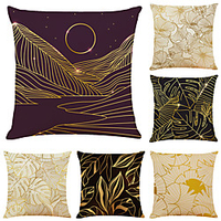 Double Side Cushion Cover 6PC Soft Decorative Square Throw Pillow Cover Cushion Case Pillowcase for Sofa Bedroom Superior Quality Machine Washable miniinthebox