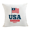 Double Side Print Independence Day Cushion Cover 1PC Linen Soft Decorative Square Throw Pillow Cover Cushion Case Pillowcase for Sofa Bedroom 45 x 45 cm (18 x 18 Inch) Superior Quality Machine Washable miniinthebox