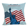 Double Side Print Independence Day Cushion Cover 1PC Linen Soft Decorative Square Throw Pillow Cover Cushion Case Pillowcase for Sofa Bedroom 45 x 45 cm (18 x 18 Inch) Superior Quality Machine Washable miniinthebox
