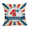 Double Side Print Independence Day Cushion Cover 1PC Linen Soft Decorative Square Throw Pillow Cover Cushion Case Pillowcase for Sofa Bedroom 45 x 45 cm (18 x 18 Inch) Superior Quality Machine Washable miniinthebox