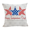 Double Side Print Independence Day Cushion Cover 1PC Linen Soft Decorative Square Throw Pillow Cover Cushion Case Pillowcase for Sofa Bedroom 45 x 45 cm (18 x 18 Inch) Superior Quality Machine Washable miniinthebox