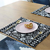 Double-sided Jacquard Nordic Ethnic Style Geometric Cotton And Linen Fresh Home Western Placemat 4pcs