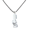 Double Silver Ring Couple Necklace