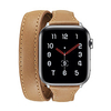 Double Tour Band For Apple Watch 40mm/44mm/42mm/38mm Genuine Leather Strap Bracelet Watchband For Iwatch Series 5/4/3/2/1