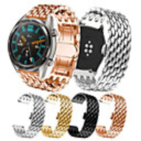 Dragon Grain Stainless Steel Strap 22mm Chain Butterfly Buckle Steel Strip For Huami Amazfit GTR 47mm / Huami Amazfit Pace Watch / Huami Amazfit Stratos Smart Watch 2/2S Smart Watch Replacement Watch