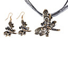 Dragonfly Metal Oil Drip Earring Nacklace Suit