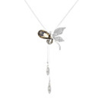Dragonfly Diamond Inlaid Necklace