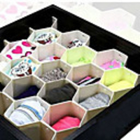 Drawer Divider Honeycomb Storage Organiser Tidy White (CEG50134)