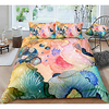 Dream Flower 3-Piece Duvet Cover Set Hotel Bedding Sets Comforter Cover with Soft Lightweight Microfiber,  Include 1 Duvet Cover,  2 Pillowcases for Double/Queen/King(1 Pillowcase for Twin/Single)
