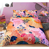 Dream Flower 3-Piece Duvet Cover Set Hotel Bedding Sets Comforter Cover with Soft Lightweight Microfiber,  Include 1 Duvet Cover,  2 Pillowcases for Double/Queen/King(1 Pillowcase for Twin/Single)