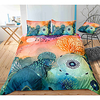 Dream Flower 3-Piece Duvet Cover Set Hotel Bedding Sets Comforter Cover with Soft Lightweight Microfiber,  Include 1 Duvet Cover,  2 Pillowcases for Double/Queen/King(1 Pillowcase for Twin/Single)