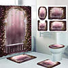 Dream Gate Pattern Printing Bathroom Shower Curtain Leisure Toilet Four-Piece Design