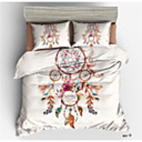 Dreamcatcher and Licorne Series 3D Print 3-Pieces Duvet Cover Set Hotel Bedding Sets Comforter Cover with Soft Lightweight Microfiber(Include 1 Duvet Cover and 1 or 2 Pillowcases)