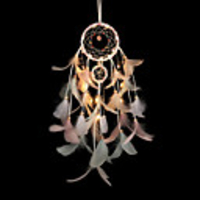 Dreamcatcher Feather Wind Chimes with LED Night Light Bedroom Décor Ornaments Dream Catcher Romantic Decorating Lights for Living Room Bedroom Christmas New Year Decoration