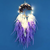 Dreamcatcher LED Feather Night Light Handmade Purple Feather Wind Chime for Bedroom Wall Decoration Valentine