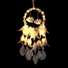 Dreamcatcher White Feather Wind Chimes LED Night Light Christmas Gift Handmade Dreamcatcher Living Room Bedroom Ornaments Christmas New Year Decoration