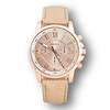 Dress Watch Leather Analog - Creamy-white / Stainless Steel