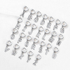 Drop Earrings Hoop Earrings Huggie Earrings Alphabet Shape Simple Fashion Trendy Stainless Steel Earrings Jewelry Black / Gold / Silver For Birthday Party Evening Street Gift 1 Pair miniinthebox