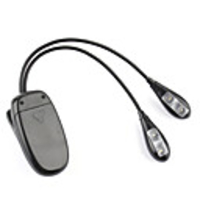 Dual Arm 4 LED Flexible Stand Book Laptop Light Lamp