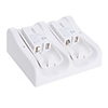 Dual Induction Charger with 2 Rechargeable Batteries for Wii (500mAh,  White)