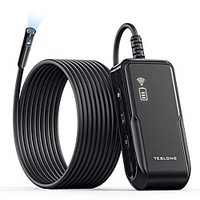 Dual Lens Wireless Endoscope Teslong Borescope Inspection Camera for Android and iPhone WiFi Snake Scope Camera with LED Lights Industrial Fiber Optic Camera for Sewer Duct Plumbing Pipe (16.5ft) miniinthebox