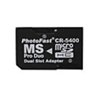 Dual MicroSD to MS Pro Duo Memory Card Adapter (Black)