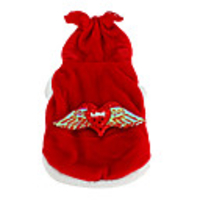Dual-Sided Hoodie Coat for Dogs (XS-XL,  Red)