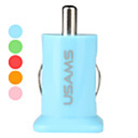 Dual USB Car Charger for iPhone, iPad and Others (Assorted Colors,  Output: 3.1A)