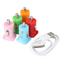 Dual USB Car Charger for iPhone, iPad and Others (Assorted Colors,  Output: 3.1A)