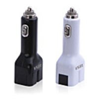 Dual USB Car Charger VC003 with iPhone 4 Cable 1.2 m for iPhone,  iPad and More (MFi License)