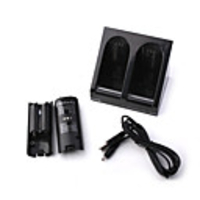 Dual USB Charging Stand/Station/Dock Battery Pack for Wii Remote (Black)