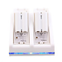 Dual USB Charging Stand/Station/Dock Battery Pack for Wii Remote (White)