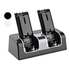 Dual USB Charging Station with 4 Rechargeable Batteries for Wii (2800mAh,  Assorted Colors)