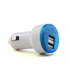 Dual USB In-Car Charger for iPad/iPad 2/iPhone/iPod (White)