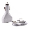 Dual USB Port Car Charger with USB Sync and Charge Cable for iPhone and iPad (2A Output)