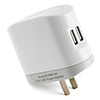 Dual USB Port Power Adapter for iPhone,  iPad,  iPod (10W)