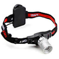 Dull Polish 3-Mode Zoom Cree Q5 LED Headlamp (Silver,  280LM)