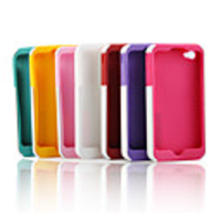 Dull Polished Silicon Case for iPhone 4 (5 Pack, Random Colors)