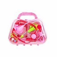 durable kids doctor kit doctor equipment pretend play doctor tools for toddlers costume doctor role play school classroom educational toy pink 1set